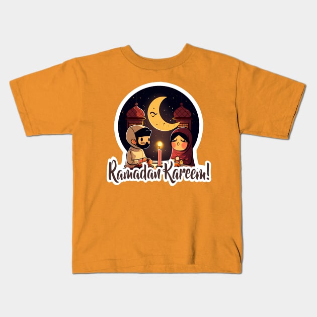 Ramadan Sharing Couple Kids T-Shirt by MK3